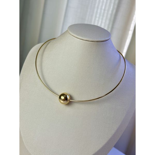 Aro Fino Esfera Banhado a Ouro