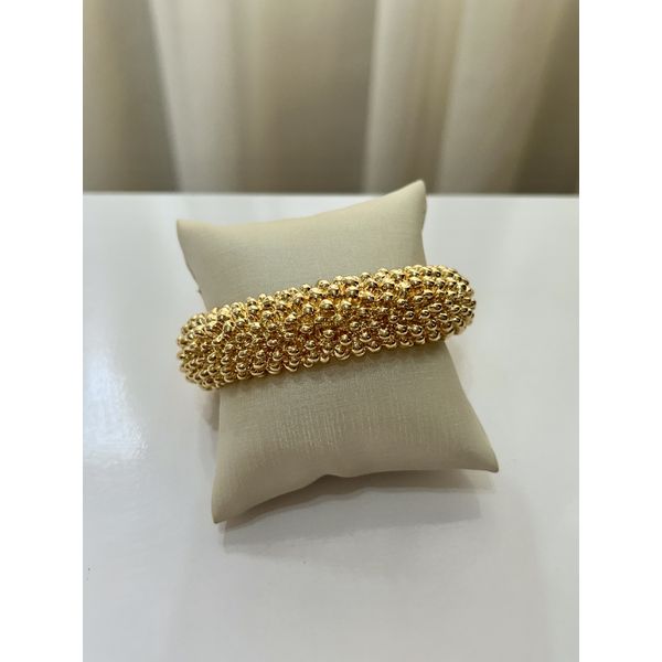 Bracelete Textura Blossom Banhado a Ouro