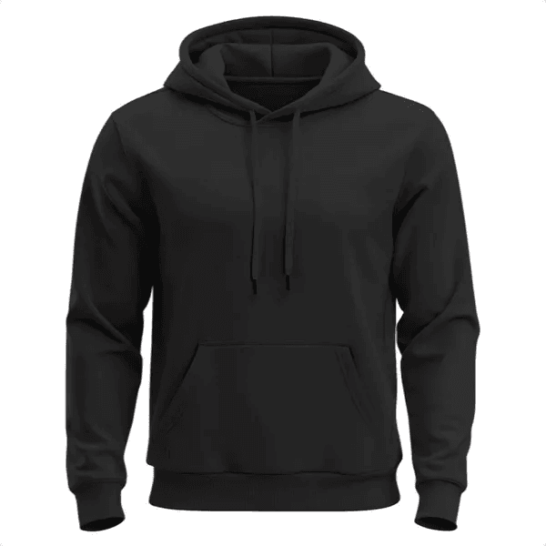 Moletom Canguru Adulto Liso PRETO - Atacado