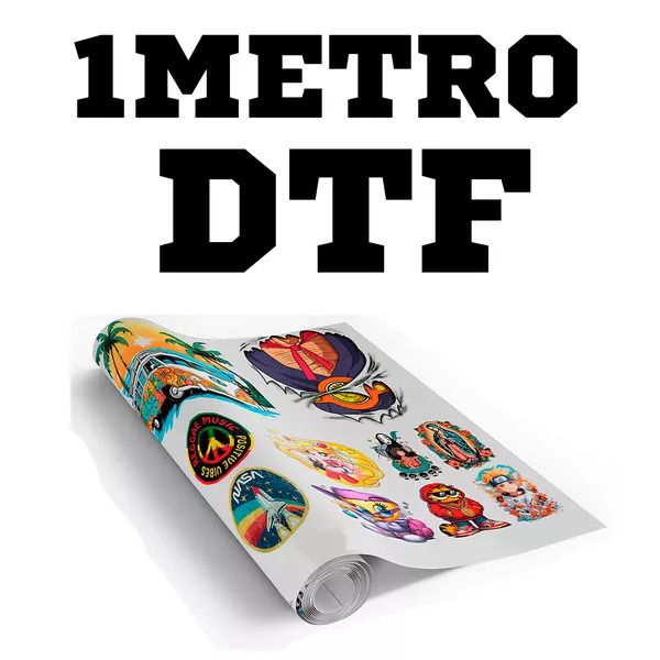 Estampa folha Dtf 100x55 Metro
