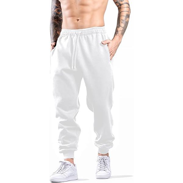 Calça Moletom Adulto Liso BRANCO - Atacado