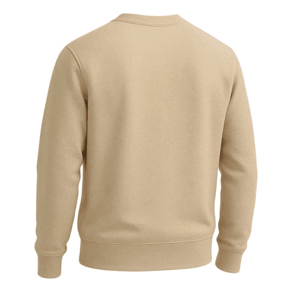 Blusa Moletom Flanelada Unissex Gola Redonda BEGE Liso - Atacado