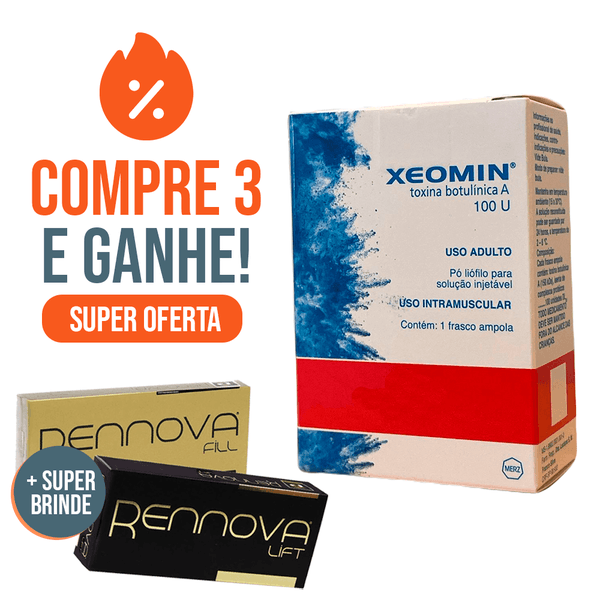 3 TOXÍNAS XEOMIN MERZ 100UI [COMPRE 3 E GANHE 1 BRINDE]