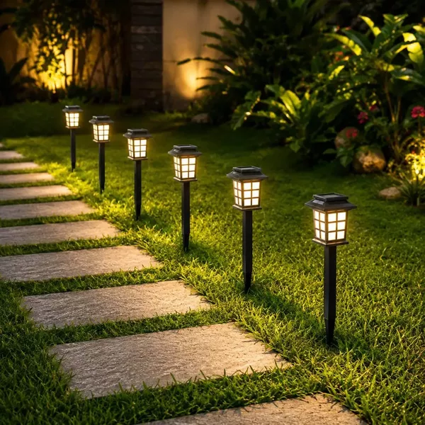Kit 6 Luminárias Solares Led Externa Bomvink Bom-4601