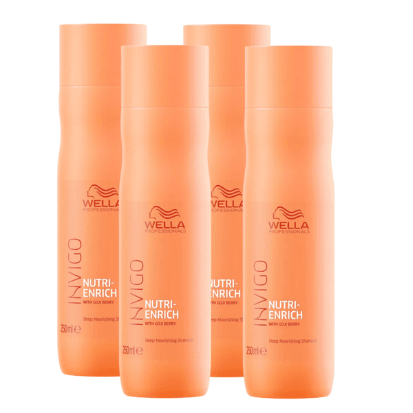 Wella Kit Nutri Enrich Nutrição Shampoo 250ml (4 Unidades)