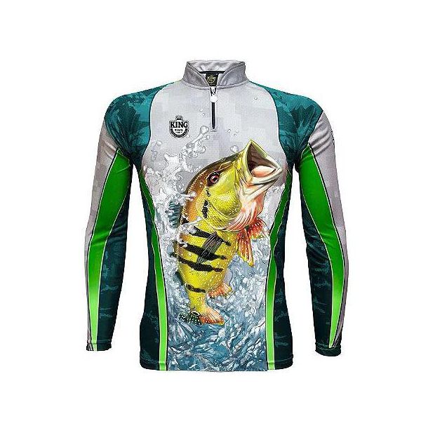 Camiseta De Pesca King Brasil UV 50 - KFF423