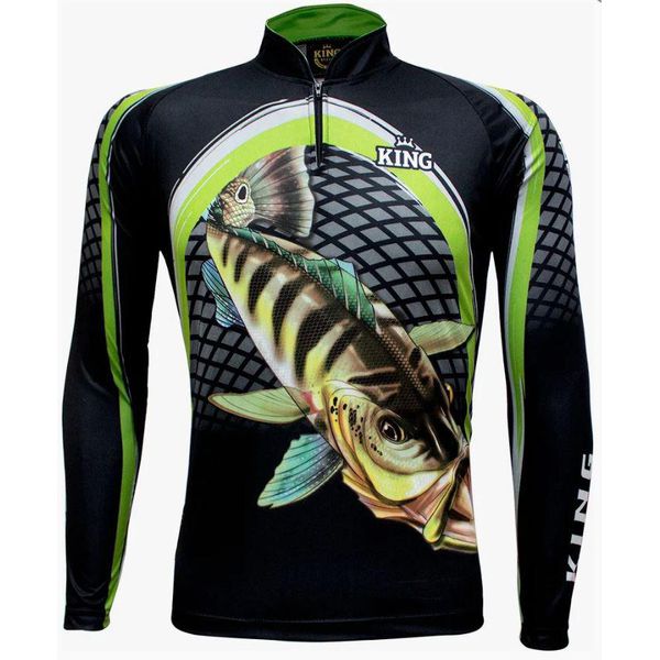 Camiseta De Pesca King Brasil UV 50 - KFF10