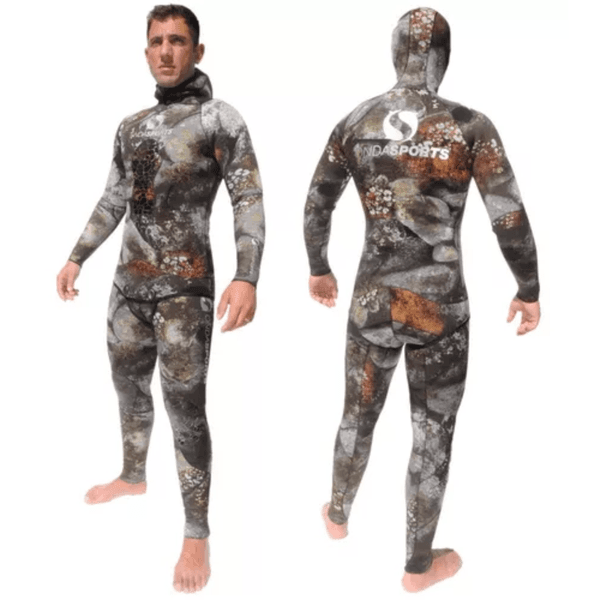 Roupa Neoprene 3mm Camo Stone 3D (Jardineira) - Onda Sport