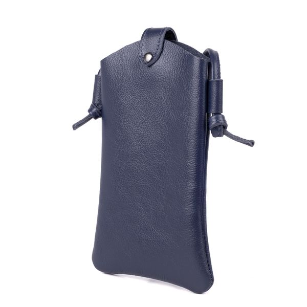 Bolsa Porta Celular Feminina Couro Legítimo Azul Anil | Bubblê