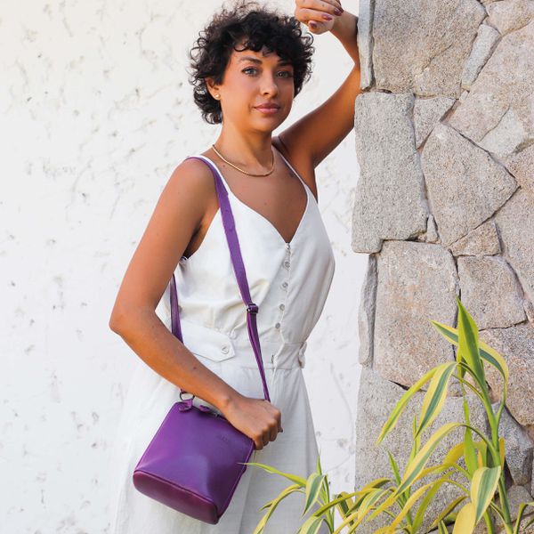 Bolsa de Couro - XODÓZINHA - Violeta | Bubblê