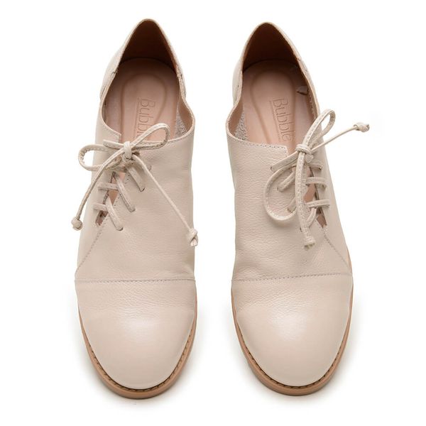 Sapato Feminino Oxford Couro Confortável Preto - Melilla - 664-02