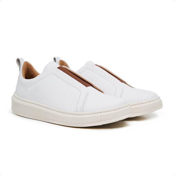 Iate Masculino Elástico Branco - Urbana Man | Sapatos Masculinos 