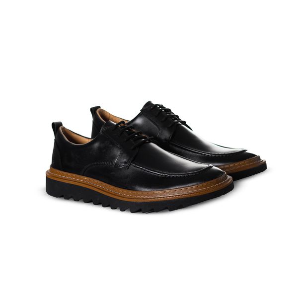 Sapato Social Masculino de Amarrar Derby Latego Preto - Urbana Man | Sapatos Masculinos 