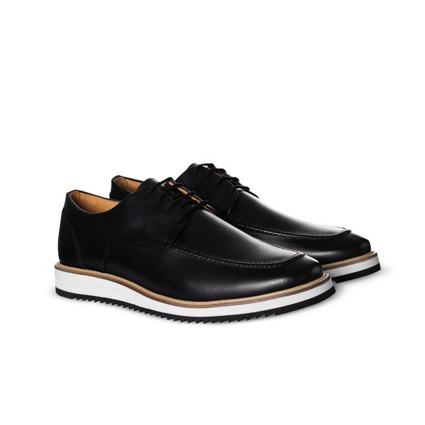 Sapato Social Masculino de Amarrar Derby Latego Preto - Urbana Man | Sapatos Masculinos 
