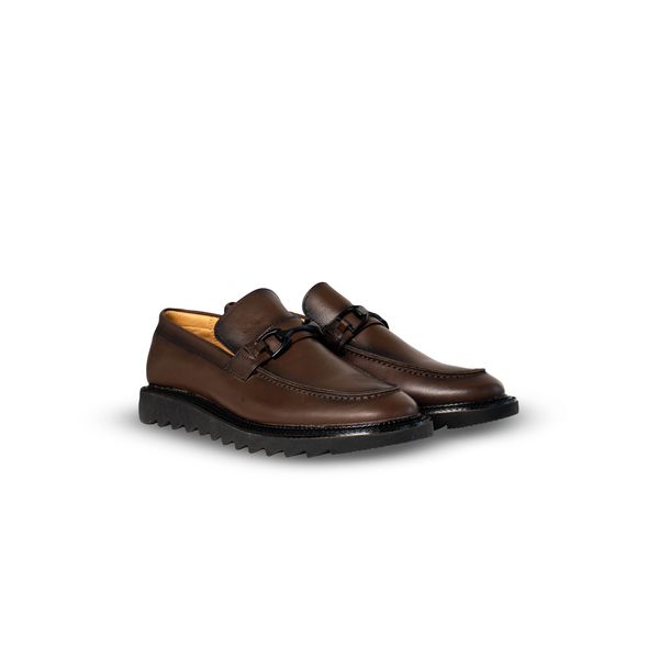 Sapato Social MasculinO Detalhe Metal Couro Cafe - Urbana Man | Sapatos Masculinos 