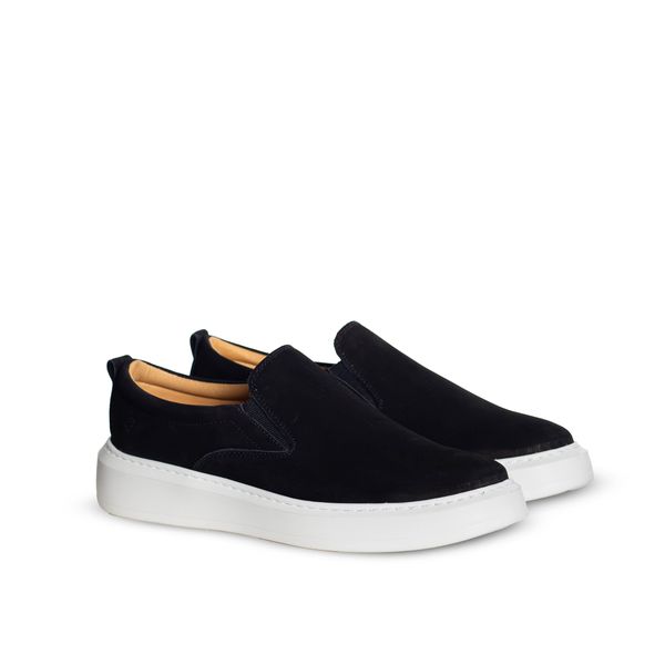 Hiate Masculino Couro Nobuck Azul Marinho Copia - Urbana Man | Sapatos Masculinos 