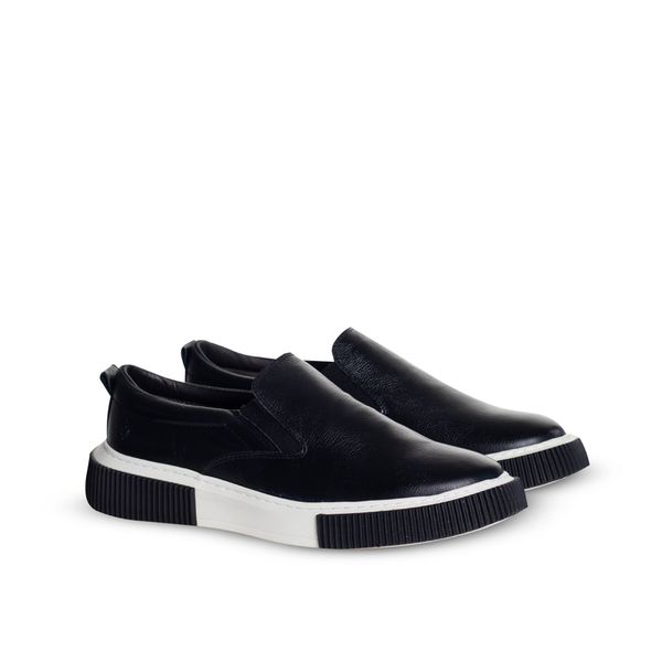 SlipOn Masculino Napa Mestiço Preto - Urbana Man | Sapatos Masculinos 