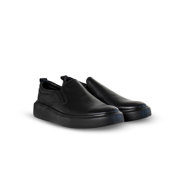 Iate Slip On Masculino em Couro Preto - Urbana Man | Sapatos Masculinos 