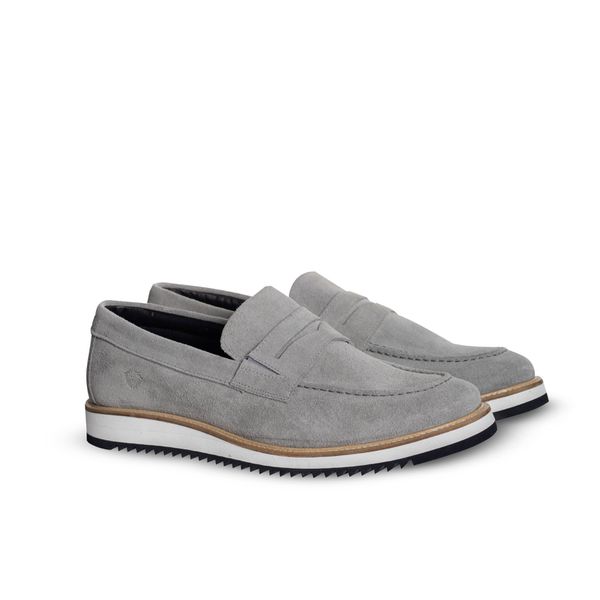 Sapato Social Masculino Lofer Couro Camurça Ártico - Urbana Man | Sapatos Masculinos 