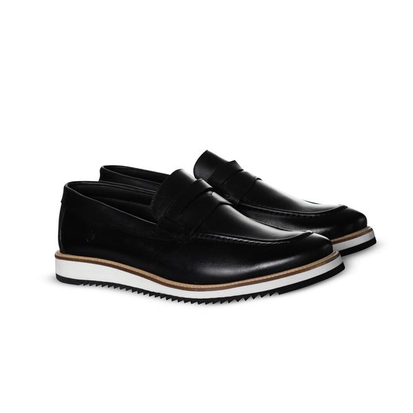 Sapato Social Masculino Lofer Couro Latego Preto - Urbana Man | Sapatos Masculinos 