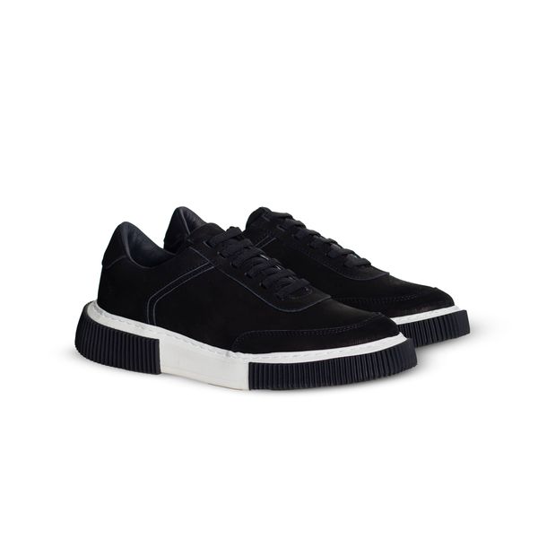Sapatênis Masculino de Amarrar Snerke Nobuck Preto - Urbana Man | Sapatos Masculinos 