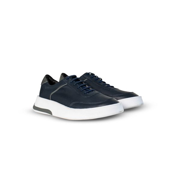 Sapatênis Masculino Sneaker em Couro Marinho - Urbana Man | Sapatos Masculinos 
