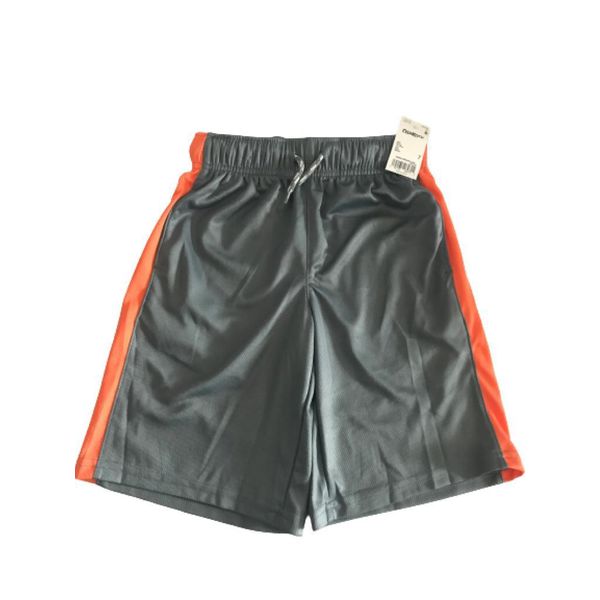 Short de Malha Fitness Cinza com Laranja Oshkosh