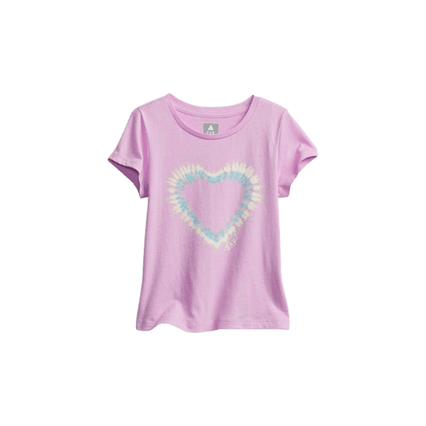 Camiseta Infantil Gap Coração Tie-Dye