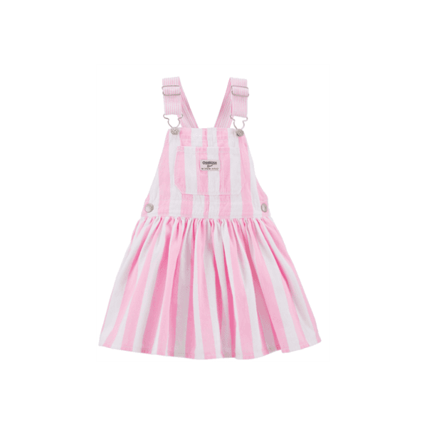 Jardineira Vestido Oshkosh B'Gosh Rosa Listrada