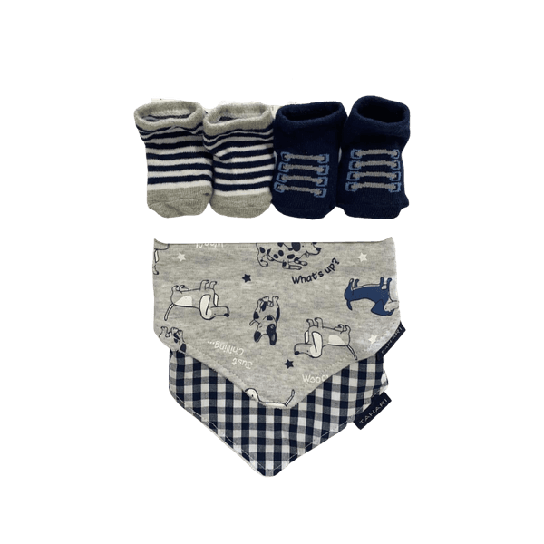 Conjunto 2 meias e 2 babadores Tahari