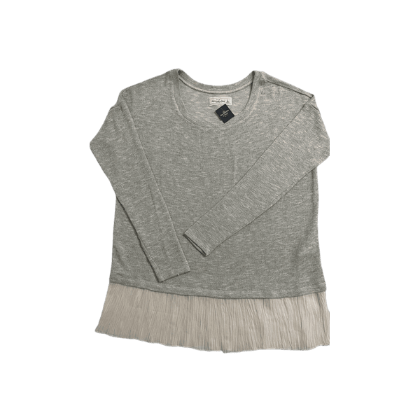 Blusa Adulto Feminino Cinza Brilhante Abercrombie 