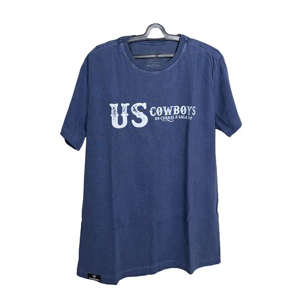 Camiseta Masculina Azul Stone