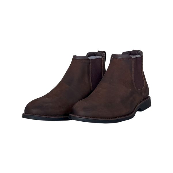 Botina Masculina UsCowboys Confort Couro Nobuck Café