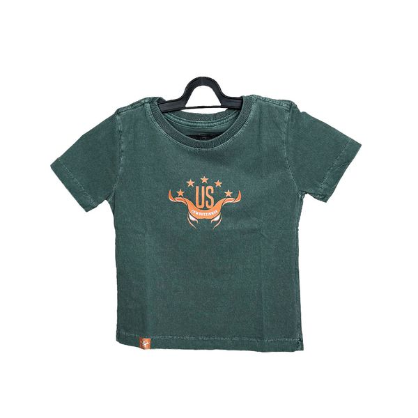 Camiseta Infantil Verde Cinzento