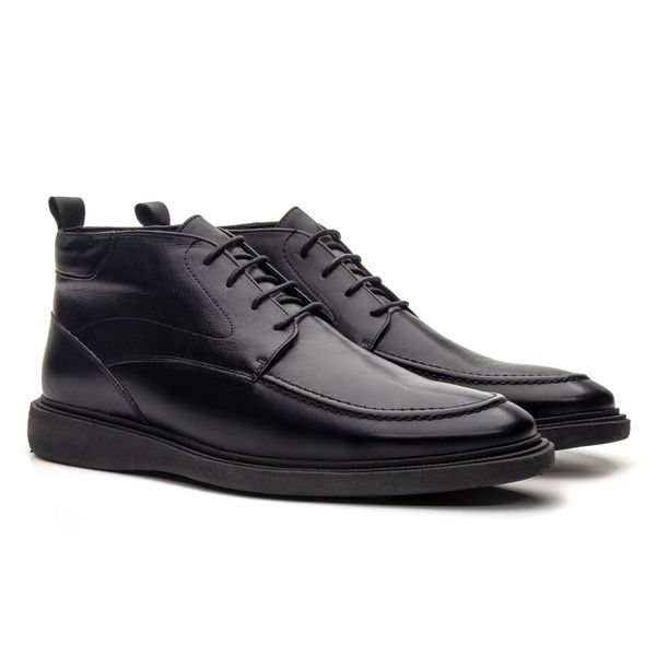 Bota Oliver em Couro Floater Preto