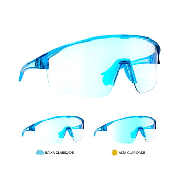 Óculos de Sol Performance Máscara Fotocromático Azul Capri - Polarizado UV400