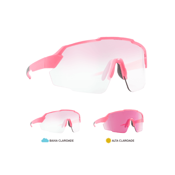 Óculos de Sol Performance Máscara Fotocromático Rosa Coimbra - Polarizado UV400