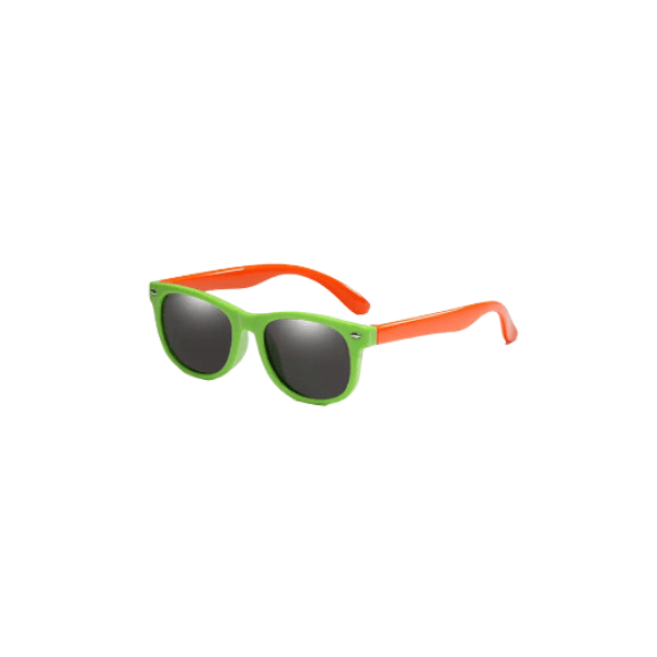 Óculos de Sol Clássico Infantil Verde e Laranja - Polarizado UV400