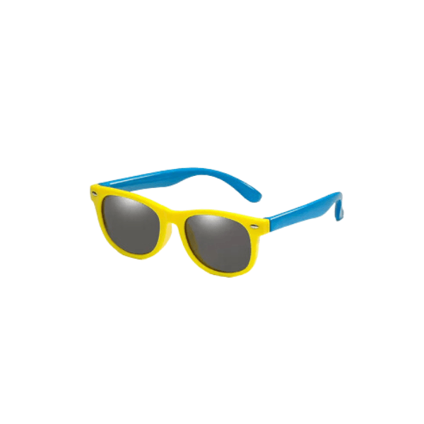 Óculos de Sol Clássico Infantil Amarelo e Azul - Polarizado UV400