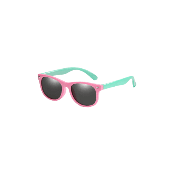 Óculos de Sol Clássico Infantil Rosa e Verde - Polarizado UV400