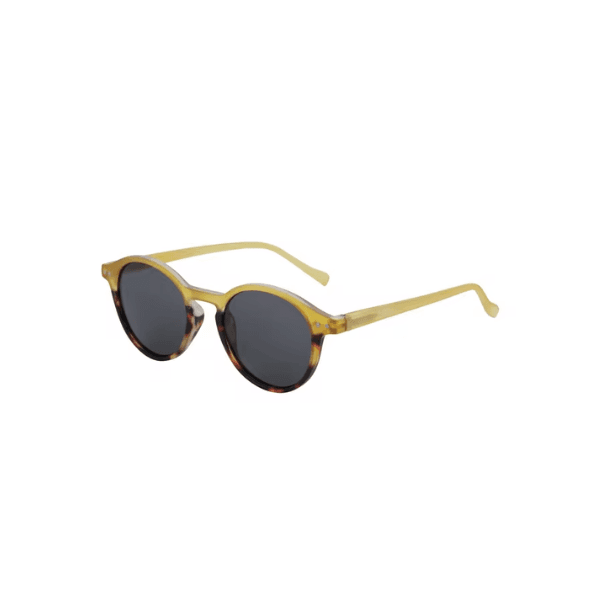 Óculos de Sol Redondo Bicolor Amarelo Nova Iorque Polarizado UV400