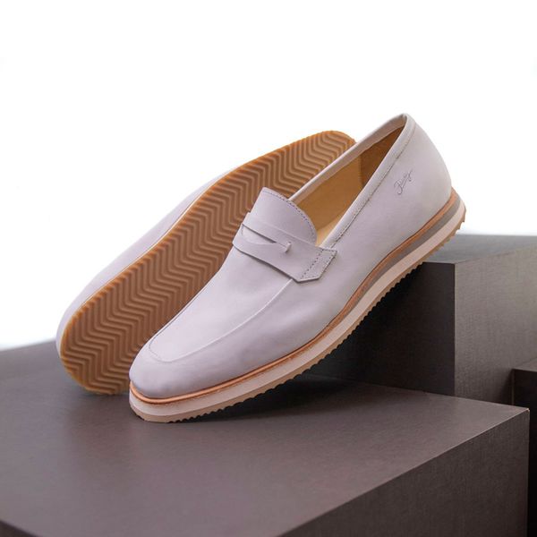Sapato Casual Loafer Masculino Faway Durhan Branco Faway