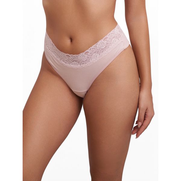Calcinha Tanga Alta - Bege