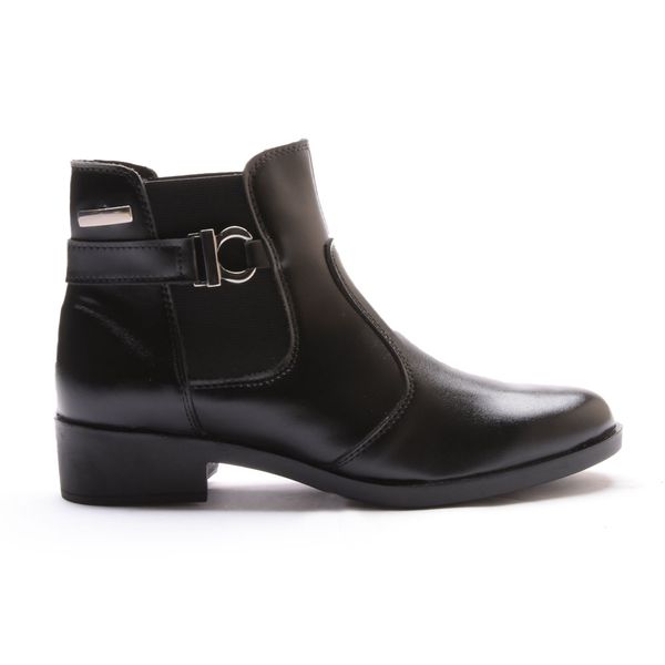 Bota Feminina Franshoes Melissa com Elástico Lateral e Metal Preta