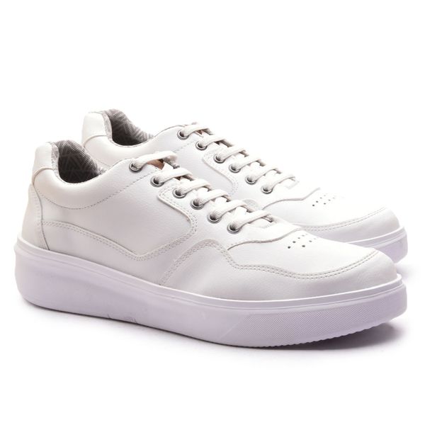  Sapatênis Masculino com Elástico Franshoes Full Branco