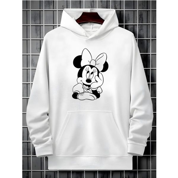 Moletom Franshoes Casual Minnie Branco