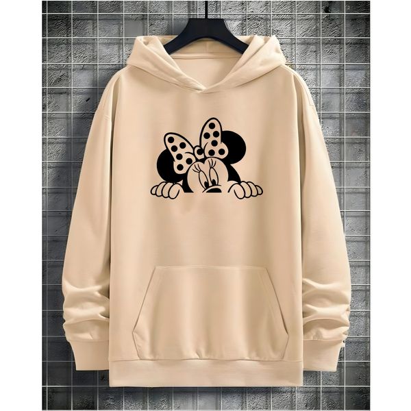 Moletom Franshoes Casual Minnie Escondida Creme