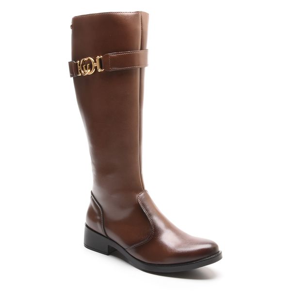 Bota Franshoes Montaria Feminino com Fivela Chocolate