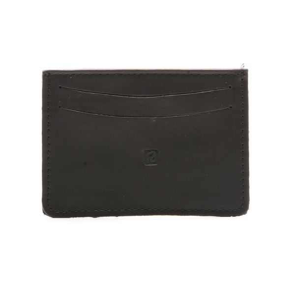 Porta Cartões em Couro Preto Franshoes 