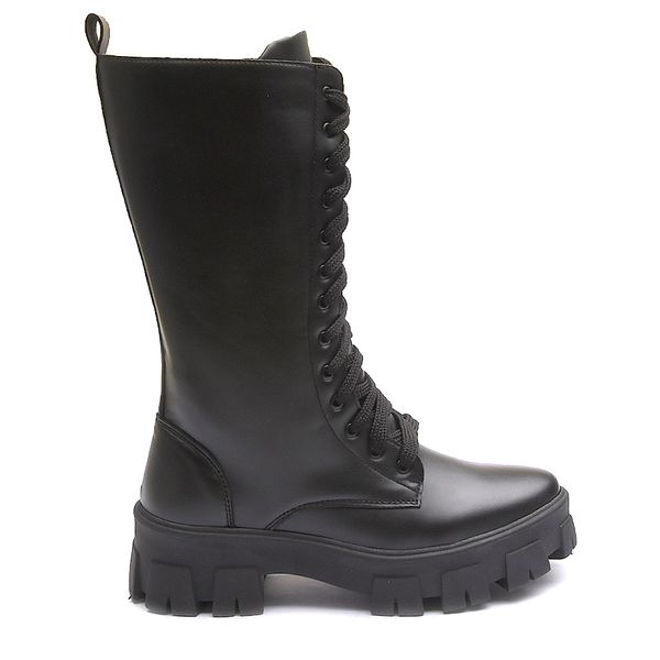 Bota Franshoes Montaria Feminino com Atacador Preto